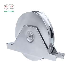 Rodamiento de rodillos de puerta corredera de diseño tradicional de rueda <span class=keywords><strong>con</strong></span> ranura en U de acero resistente <span class=keywords><strong>para</strong></span> puertas giratorias y correderas - Product Image 1