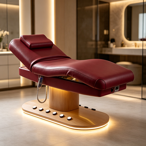 Lit de massage électrique de luxe moderne pour salon, nouveau, avec 3 moteurs, airbag, chauffage et fonctions esthétiques pour soins du visage - Product Image 5