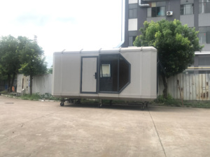 Ventana holográfica Prefab Pod-Oficina móvil de <span class=keywords><strong>realidad</strong></span> aumentada/Casa con paredes de pantalla táctil interactiva - Product Image 4