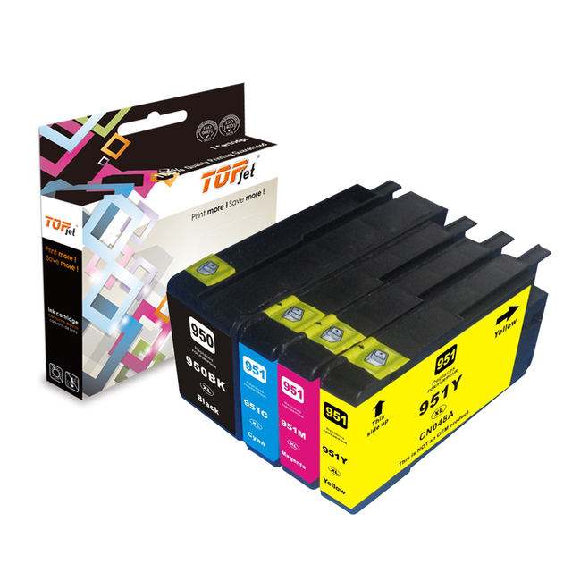 Topjet 950XL 951XL 950 951 XL Wholesale Color Ink Cartridge Compatible for HP HP920 HP920XL Officejet 6000 6500 Inkjet Printer