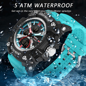 Montre SANDA 3366, montre électronique sportive tendance, montre-bracelet lumineuse étanche à la mode - Product Image 5