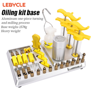 LEBYCLE, <span class=keywords><strong>Kit</strong></span> de purga de freno hidráulico de aleación de aluminio para bicicleta, Base de inyector de aceite de freno de bicicleta, herramienta de llenado de plato de aceite para Ezmtb 23pro - Product Image 2