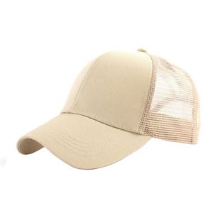 Gorra de béisbol de malla para mujer, para verano, al aire libre, con cola de caballo, de algodón, para protección solar, deportiva, personalizada, transpirable - Product Image 2