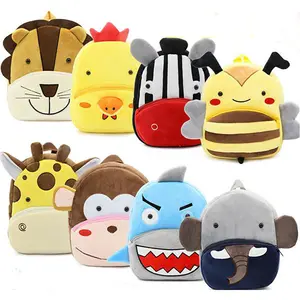 2020 3D Cartoon Plush Children Backpacks Cute plush toy backpack custom Kindergarten School Bag Animal Backpack Children School