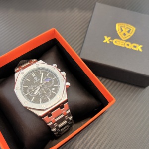 Orologio <span class=keywords><strong>da</strong></span> Polso in Acciaio Inossidabile Impermeabile Luminoso di Lusso al Quarzo per Uomo con Funzione Timer - Product Image 5