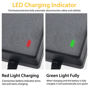 Caricabatterie per Batterie al Piombo-Acido Senza Manutenzione <span class=keywords><strong>6V</strong></span> <span class=keywords><strong>12V</strong></span> 2A, Caricatore Intelligente 7.2V 14.8V 2000mA per Batterie di Auto, Moto e Camion - Product Image 6
