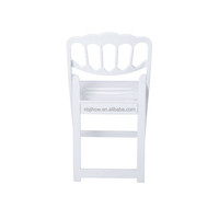 Chaise de fête d'extérieur en résine, légère, portable, durable, confortable, couleur blanche