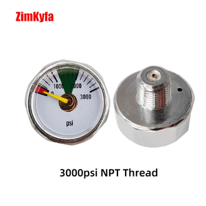 Manomètre HPA Mini 1/8NPT pour le remplissage de bouteilles de gaz, raccords de régulateur - Product Image 6