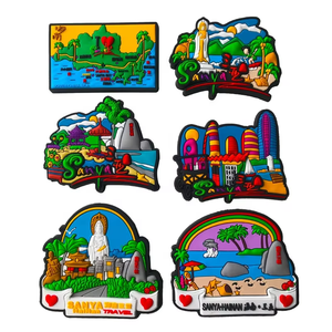 Aimant de réfrigérateur personnalisé en PVC souple, paysage urbain 3D, forme personnalisée, écologique, aimant puissant, décoration d'intérieur, souvenir - Product Image 3