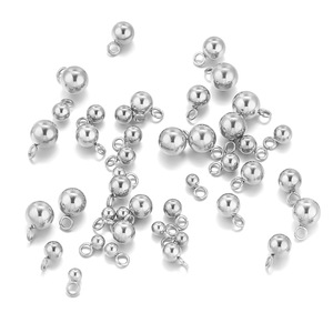 Stainless Steel <b>Spacer</b> Bead With Jump Ring Jewelry Making Hanging Beads With Dangle Ball for DIY Necklace and Bracelet - Product Image 4