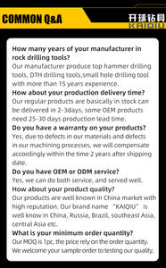 광산 물 우물 드릴링 채석장을위한 뜨거운 판매 낮은 공기 압력 CP150/M6 DTH 해머 광물 폭발 구멍 드릴링 - Product Image 5