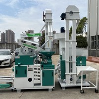 Machine à décortiquer le riz combinée haute efficacité 1200 kg/h avec fonctions de nettoyage, de déstonage, de décorticage, de séparation, de blanchiment et de calibrage