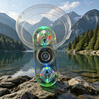Vente en gros de Fidget Spinner en cristal LED, gyroscope pour les doigts, lumineux dans le noir, transparent, anti-stress, jouet EDC pour enfants et adultes