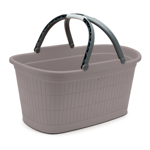 Cesta <b>plastica</b> riciclata con manici (58x38x29,5cm) DOMUS HOME COLLECTION Greige 91201 - Product Image 2