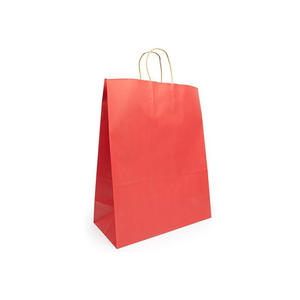 Sac de courses en papier kraft brun imprimé sur mesure, grande capacité, durable, écologique, réutilisable, avec poignée plate - Product Image 1