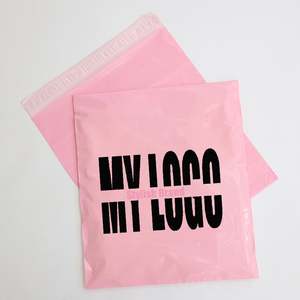 Sacs de Courrier Recyclés Roses Personnalisés avec Logo Imprimé en Couleur, Emballage d'Expédition pour Vêtements, Enveloppe Poly Mailer - Product Image 2