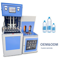 Máquina Semiautomática de Moldeo por Soplado de Botellas PET con Bomba PLC y Motor para Producción de Agua Mineral