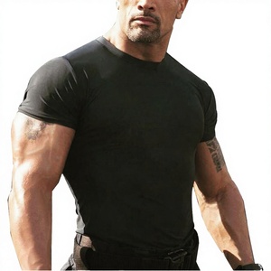 Premium Quality With Custom Logo Men's Solid Knitted Formal Blank Quick-drying Short Sleeve Sport T-shirt 100% Cotton/<b>Polyester</b> - Product Image 3