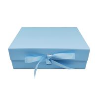Caja de Regalo Plegable con Tapa Magnética, Caja de Embalaje de Regalo Plegable de Gran Tamaño y Panel Plano, Caja Plegable Personalizada
