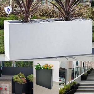 Grande jardinière <span class=keywords><strong>de</strong></span> balcon rectangulaire en aluminium <span class=keywords><strong>de</strong></span> grande hauteur avec support - Product Image 5