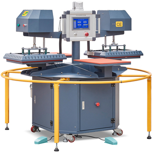 Máquina de Prensa de Calor Rotativa Neumática de 4 <span class=keywords><strong>Estaciones</strong></span> y Dos Cabezales de Calentamiento, Nuevo Estilo, Precio de Fábrica, para Camisetas, Ropa Deportiva y Telas - Product Image 6