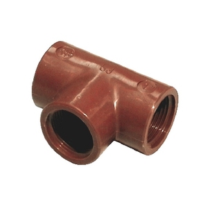 Raccordo a T in PP marrone a 90 gradi da 1/2 pollice per tubi idraulici per impianti idrici - Product Image 1
