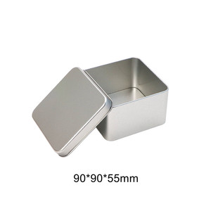 Mini boîte carrée en métal argenté avec fenêtre transparente en PVC pour la fabrication de bougies/bonbons/bijoux/cadeaux - Product Image 2