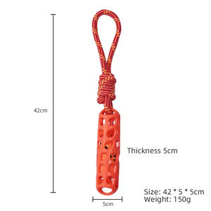 Jouet pour chien très populaire, anneau de nettoyage dentaire résistant aux morsures, en TPR pour molaires, pour poils dorés, accessoires interactifs pour animaux de compagnie pour jeu de la corde - Product Image 5