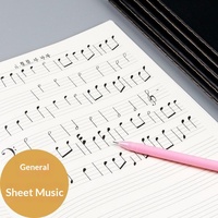 Cahier de musique à cinq lignes 16K en papier non relié pour la pratique du piano et de la guitare, universel pour enfants, avec impression numérique et théorie musicale