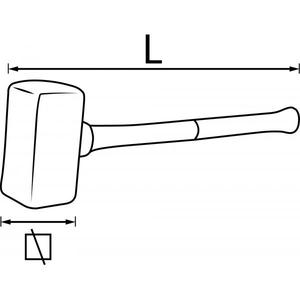 VIGOR - V2234 Marteau caoutchouc-EAN 4047728022347 MARTEAUX ET CISEAUX MALLETS FACE DOUX - Product Image 2