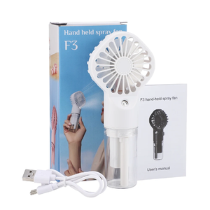 Portable Handheld USB <b>Rechargeable</b> Plastic Mist Humidifying Cooling <b>Fan</b> with Ice Water Refill Option for Outdoor Use - Product Image 5