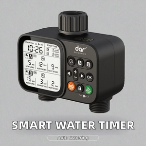 Programmateur d'arrosage extérieur en plastique avec retardateur de pluie, système d'arrosage automatique pour tuyau d'arrosage, pelouse, <span class=keywords><strong>piscine</strong></span> et 2 prises - Product Image 2