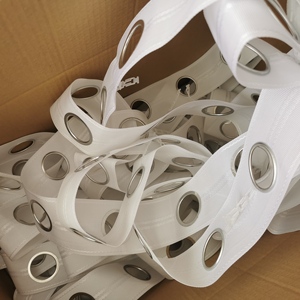 Best Seller 75mm Polyester <strong>White</strong> Eyelet <strong>Curtain</strong> Tape With 42mm Holes Transparent s Fold <strong>Curtain</strong> Tapes With One Side Plastic <strong>Ring</strong> - Product Image 6