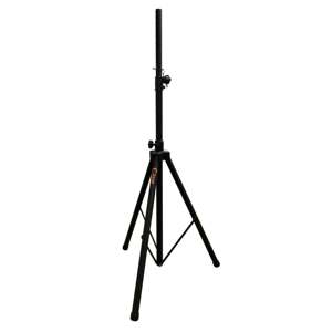 Support d'enceinte professionnel noir en aluminium/métal, design portable, trépied robuste, capacité 50 kg, hauteur 160,5-266,4 cm, modèle K-306LB-1 - Product Image 1