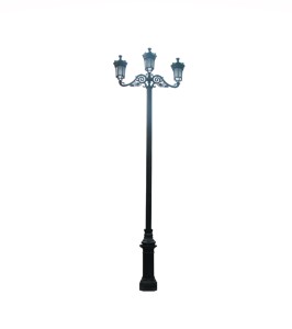 Farola decorativa de hierro fundido estilo italiano francés - Product Image 5