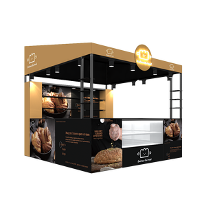 10x10ft Custom SEG Modern Coffee House Exhibition Advertising Backlit Convention <strong>Booth</strong> - Product Image 4