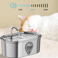 Abreuvoir pour animaux de compagnie en acier inoxydable OEM Fontaine automatique pour animaux de compagnie électrique/à piles pour boire de l'eau et se nourrir