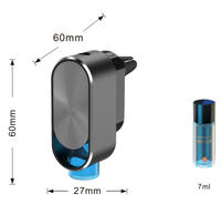 Diffuseur d'arômes intelligent et portable pour voiture, rechargeable, sans eau, pour huiles essentielles, avec clip de ventilation
