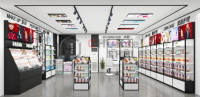 Étagère de présentation double face personnalisée, îlot de maquillage, support cosmétique et étagère de maquillage pour magasin