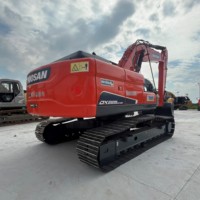 Excavatrice hydraulique Doosan DX225 d'occasion, 22 tonnes, godet de 1,20 m, châssis robuste, en stock avec ligne auxiliaire