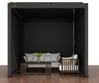 Kit de pergola motorisée KAKADU en aluminium avec revêtement en poudre, toit à lames de verre, fonctionnalités intelligentes, écologique, imperméable