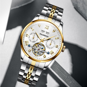 NAMKIN Men's Mechanical <b>Watch</b> Stainless Steel <b>Automatic</b> 42mm Round Case Sapphire Crystal Dial 20mm Band Luxury Fashion Style - Product Image 5