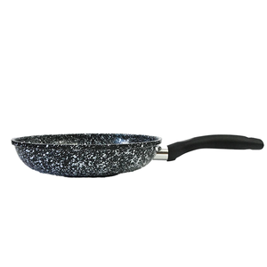 Poêle à frire antiadhésive en granit avec couvercle en verre et poignée ergonomique, compatible induction, pour la cuisine domestique (vente en gros) - Product Image 1