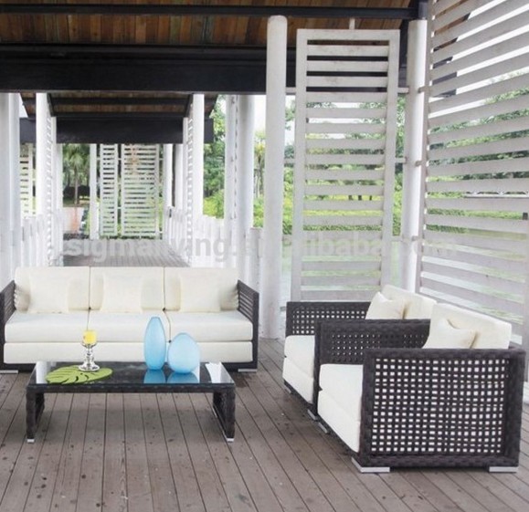 Rattan furniture garden furniture black rattan sofa set