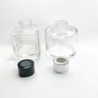 Bâtonnets en fibre de verre vides 50 ml Forme ronde Diffuseur carré Bouteille de diffuseur à roseaux