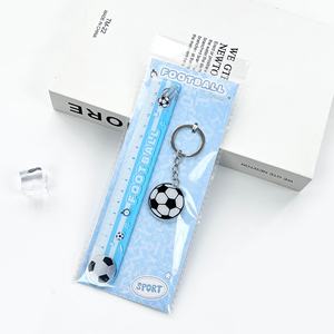 Haute apparence 15cm acrylique règle droite dessin animé Football basket-ball papeterie sur le thème pour les élèves du primaire enfants prêts - Product Image 2