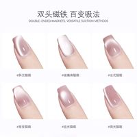 Bâtonnet Magnétique Double Embout pour Gel UV Effet Œil de Chat, Outil de Manucure Professionnel pour Salon, Accessoires de Conception Artistique des Ongles