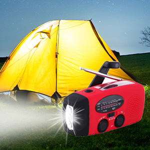 Radio solaire d'urgence à manivelle <span class=keywords><strong>AM</strong></span>/FM NOAA/Lampe de poche/Chargeur de téléphone portable/Batterie 2000mAh/Écran/Haut-parleur intégré/<span class=keywords><strong>Original</strong></span> - Product Image 5