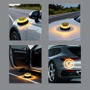 Feu de signalisation <span class=keywords><strong>d</strong></span>'urgence portable pour véhicule, à adsorption magnétique, résistant à l'<span class=keywords><strong>eau</strong></span>, pour panne de voiture - Product Image 6