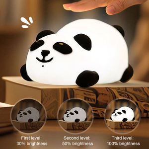 Petite lampe de chevet pour enfants, mignonne, en forme de <span class=keywords><strong>panda</strong></span> kawaii, jouet pour bébé, cadeau, décoration de chambre d'enfant, lampe tactile, <span class=keywords><strong>veilleuse</strong></span> pour enfants - Product Image 1